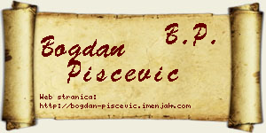 Bogdan Piščević vizit kartica